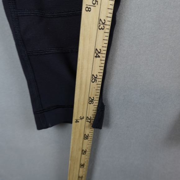 Lululemon Wunder Under Pant Hi-Rise Tech Mesh 28" Size 6 Full-On Luon Black - Picture 5 of 10